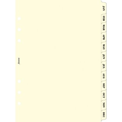 Filofax Rozřazovače pro diáře, měsíce, A5, krémová – Zboží Živě