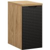 Koupelnový nábytek Comad Závěsná koupelnová skříňka Luxor Black s deskou 81-30-1D černý/dub olejovaný