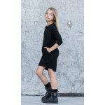 All for Kids dívčí šaty pletené s kapsami černé – Zboží Mobilmania