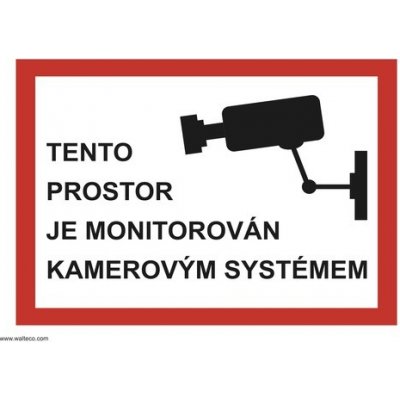 Plastová tabulka Tento prostor je monitorován 297x210 mm – Zboží Dáma