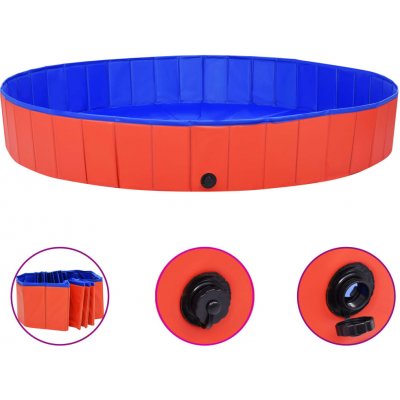 vidaXL Skládací bazén pro psy PVC modrý 200 x 30 cm – Sleviste.cz