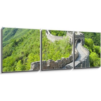 Obraz 3D třídílný - 150 x 50 cm - The Great Wall of China Velká čínská zeď – Zboží Mobilmania