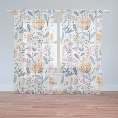 Sablio Záclony Rozkvetlá zahrada: 2ks 150x250cm – Hledejceny.cz
