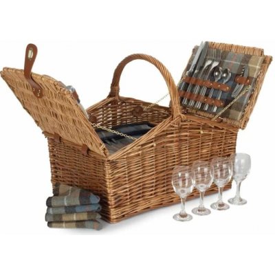 Willow Direct Piknikový koš COUNTRY proutěný pro 4 osoby – Zboží Dáma