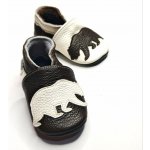 Ebooba kožené capáčky s koženou podrážkou lední medvěd hnědá – Zboží Dáma