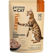 PrimaCat pro sterilizované kočky filety s krůtím masem ve šťávě 85 g