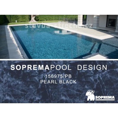 SOPREMAPOOL DESIGN Bazénová PVC fólie, Pearl Black 1,65 x 25 m