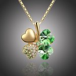 Sisi Jewelry Náhrdelník Swarovski elements NH1041-N9554-22 Zelená – Zbozi.Blesk.cz