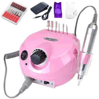 Verk 24496 Bruska na nehty s nástavci 35000 rpm růžová – Zboží Mobilmania