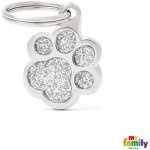MF PAW GLITTER GREY 2x2cm gravírovateľný přívěsek – Zboží Dáma