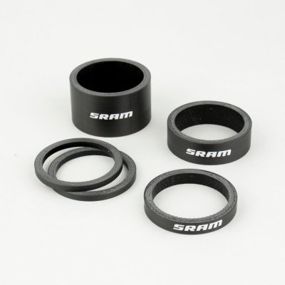 Sram Hedset Spacer Set, UD Carbon, Gloss White Logo podložky pod predstavec – Hledejceny.cz