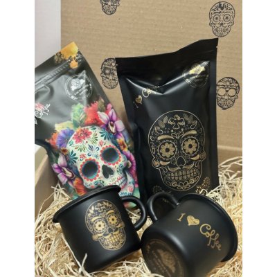 Los Muertos Dárkové balení a 2 plecháčky Gold Edition zrnková 2 x 250 g – Hledejceny.cz
