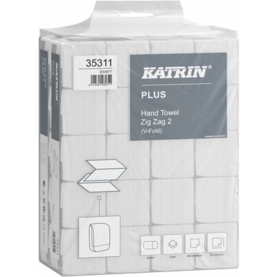 Katrin Plus ZZ, 2 vrstvy, bílé, 20 x 200 ks, 35311 – Zbozi.Blesk.cz