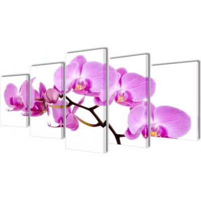 zahrada-XL Sada obrazů, tisk na plátně, orchidej, 200 x 100 cm – Sleviste.cz