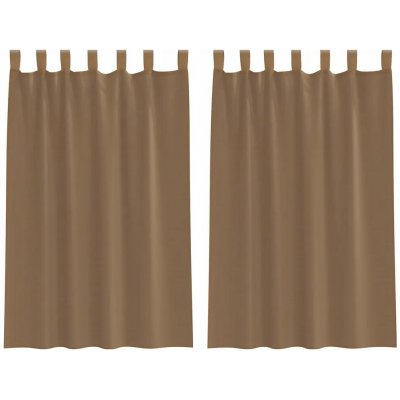 Voálové záclony s poutky 2 ks Světle hnědé 140x175 cm – Hledejceny.cz