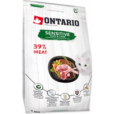 Ontario Cat Fresh Meat Sensitive Duck & Lamb 2 kg