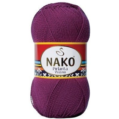 Nako Pletací příze Nako Pirlanta Wayuu 6637 - fialová, mikrovlákno