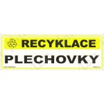Recyklace plechovky, plast 290 x 100 x 0,5 mm