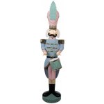 Kovová dekorace Louskáček Nutcracker s bubínkem - 32*25*122 cm - Clayre & Eef – Hledejceny.cz
