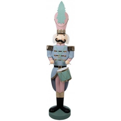 Kovová dekorace Louskáček Nutcracker s bubínkem - 32*25*122 cm - Clayre & Eef – Hledejceny.cz