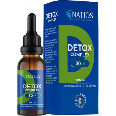 Natios Detox Complex Bylinné kapky v MCT oleji 30 ml – Hledejceny.cz