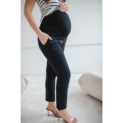 GraceFit Mama těhotenské elegantní kalhoty Navy – Zboží Dáma