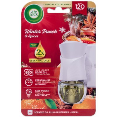Air Wick Elektrický osvěžovač vzduchu strojek a náplň Zimní punč 19 ml – Sleviste.cz