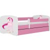 Postel Kocot Kids Babydreams jednorožec růžová se šuplíky s matrací