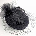 Fascinátor - společenský klobouček a pineta 2v1 - černá – Sleviste.cz