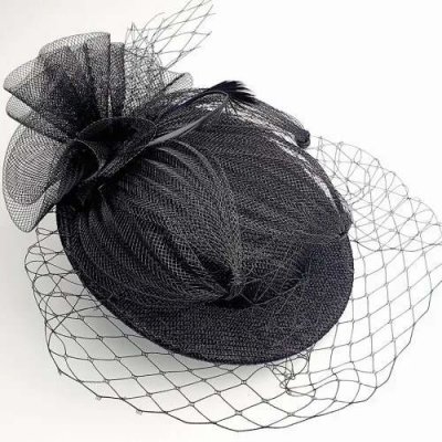 Fascinátor - společenský klobouček a pineta 2v1 - černá – Sleviste.cz