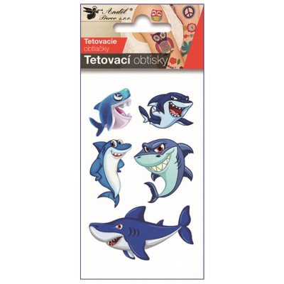 Anděl Tetovací obtisky žraloci 10,5 x 6 cm 16056 – Sleviste.cz