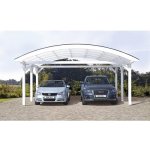 SKAN HOLZ Přístřešek na auto obloukový dvojitý 635 x 541 cm bílý – HobbyKompas.cz