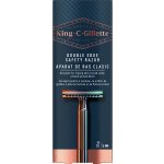 Gillette King Double Edge + 4 ks hlavic – Zboží Dáma