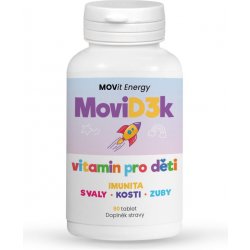 MoviD3k vitamin D3 pro děti 800 I.U. 90 tablet s příchutí pomeranče