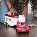 Schleich 42535 Dobrodružné auto s přívěsem a koněm – Zboží Mobilmania