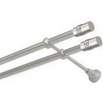 OK-GarnýžeCZ Garnýž kovová dvouřadá 16mm Cylinder double satina 130 cm do stěny / na tunýlek - bez kroužků – Sleviste.cz