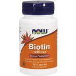 NOW Foods Biotin 1000 ug 100 rostlinných kapslí – Hledejceny.cz