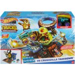 Hot Wheels Autodráha Monster Trucks Mega-Wrex versus Crushzilla v aréně – Zboží Mobilmania