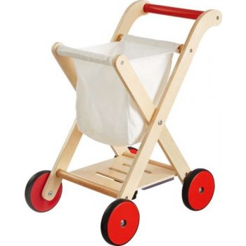 KidLand Dřevěný nákupní vozík