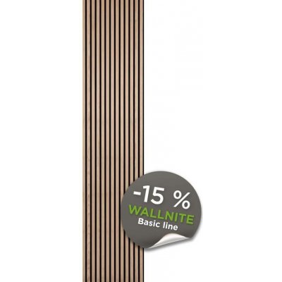 Akustický panel Wallnite Basic line černý filc Ořech 2400×600×18 – Zboží Dáma