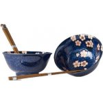 Made in Japan Set misek Pink Sakura s hůlkami 400 ml 2 ks – Zboží Dáma