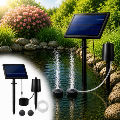 Fapiere Solární provzdušňovač jezírka AP016 – 2200 mAh baterie, 3 režimy, 8 W panel – Zboží Mobilmania
