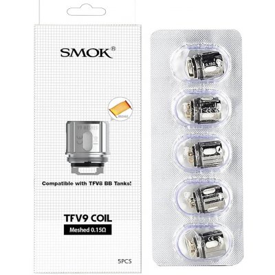 Smoktech Smok TFV9 Meshed Coil 0,15 ohm 5 ks – Hledejceny.cz