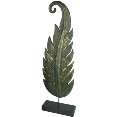 Dřevěná dekorace Twisted Leaf zelená levá - velká – Zboží Mobilmania