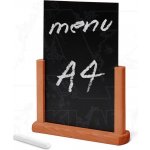 A-Z Reklama CZ Dřevěný popisovatelný menu stojánek A4 WOODBOARD TCHBLBA4 - Světle hnědý – Hledejceny.cz