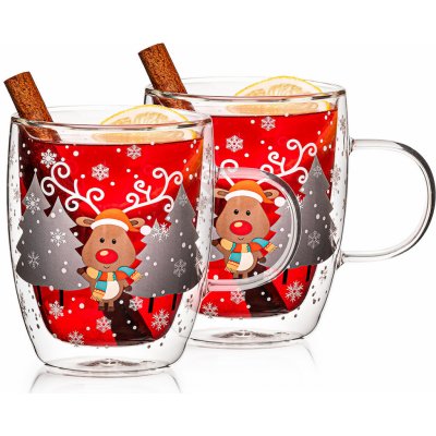 4Home Termo sklenice Mug Reindeer Hot&Cool 2 x 270 ml – Zboží Mobilmania