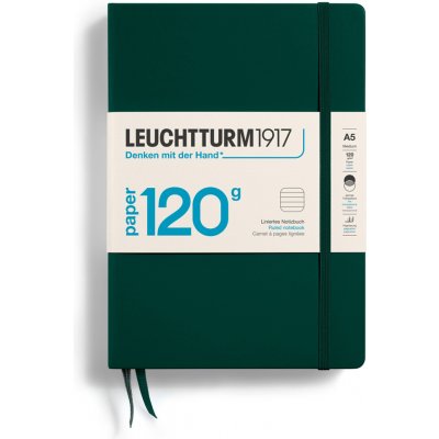 Leuchtturm1917 Zápisník 120G Forest Green Medium A5 linkovaný – Zboží Živě