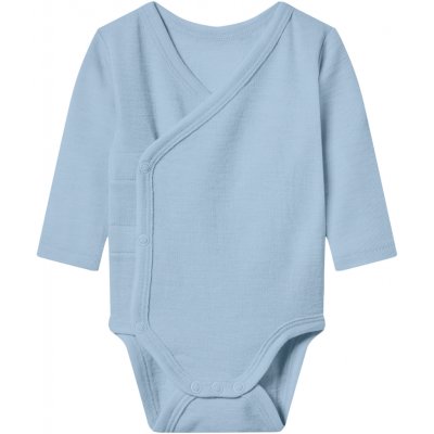 Lupilu Dětské body s dlouhými rukávy z merino vlny a hedvábí světle modrá – Sleviste.cz