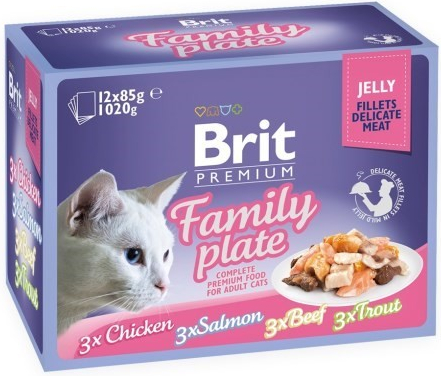Brit Premium Cat Fillets in Jelly Family Plate 12 x 100 g