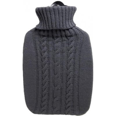 Hugo Frosch Láhev na teplou vodu Klassik pletený antracit 1,8 l – Zboží Dáma